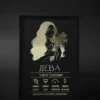 Zodiac_poster_virgo Постер на зодия Дева, черна хартия със златно фолио, рамкиран — The Cosmic Foil Atelier